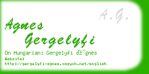 agnes gergelyfi business card